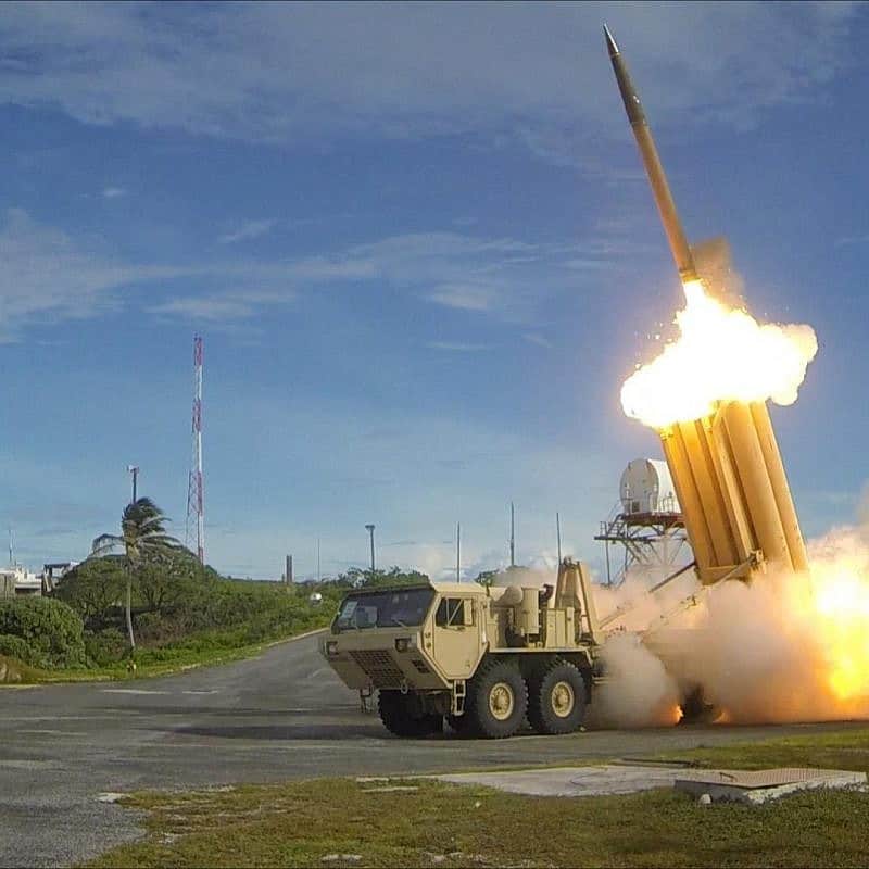 The first of two Terminal High Altitude Area Defense (THAAD) interceptors is launched during a successful intercept test. Credit: US Army via Wikimedia Commons.