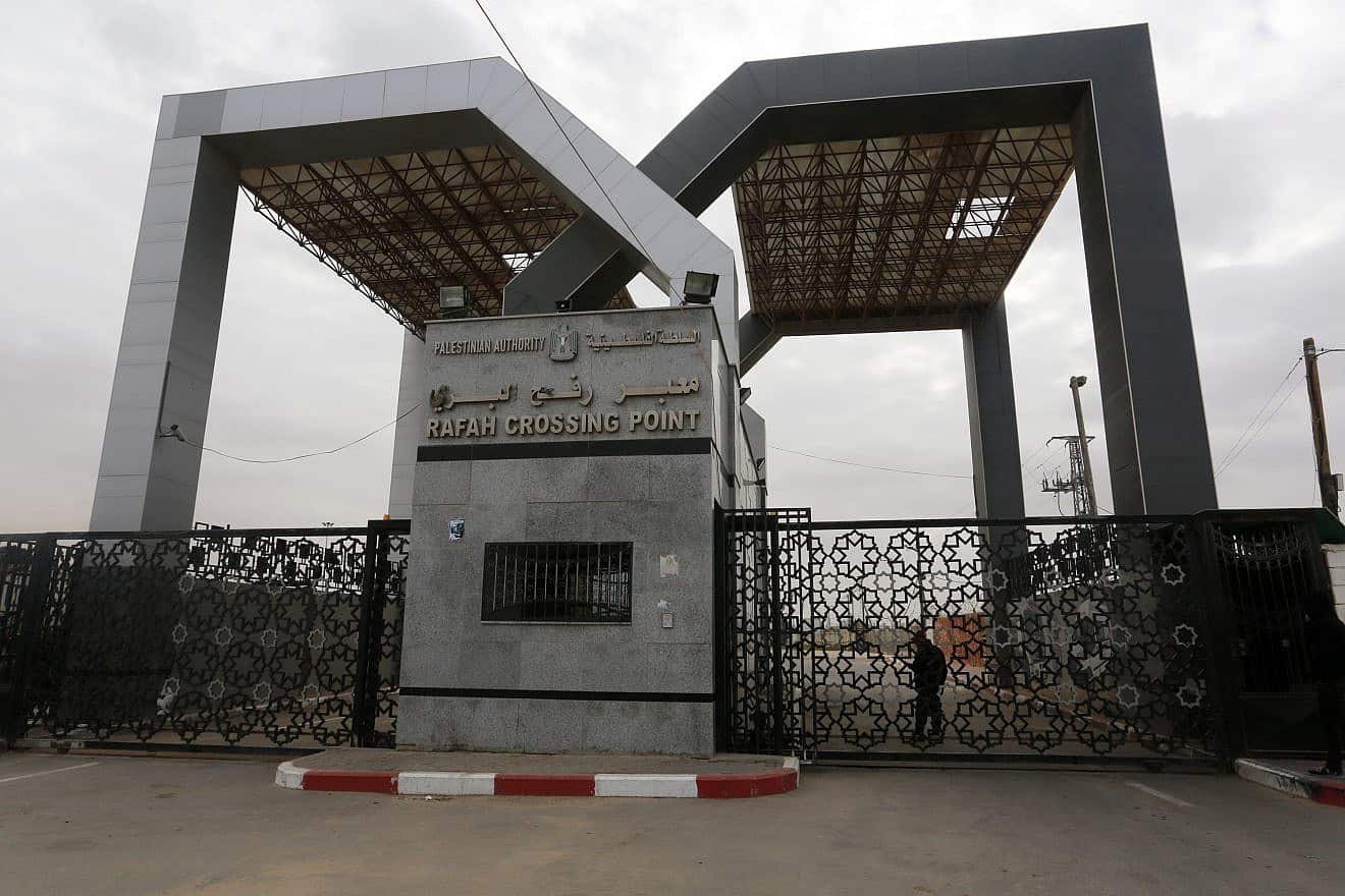 The Rafah border crossing between Egypt and Gaza in January 2019. Credit: Abed Rahim Khatib/Shutterstock.