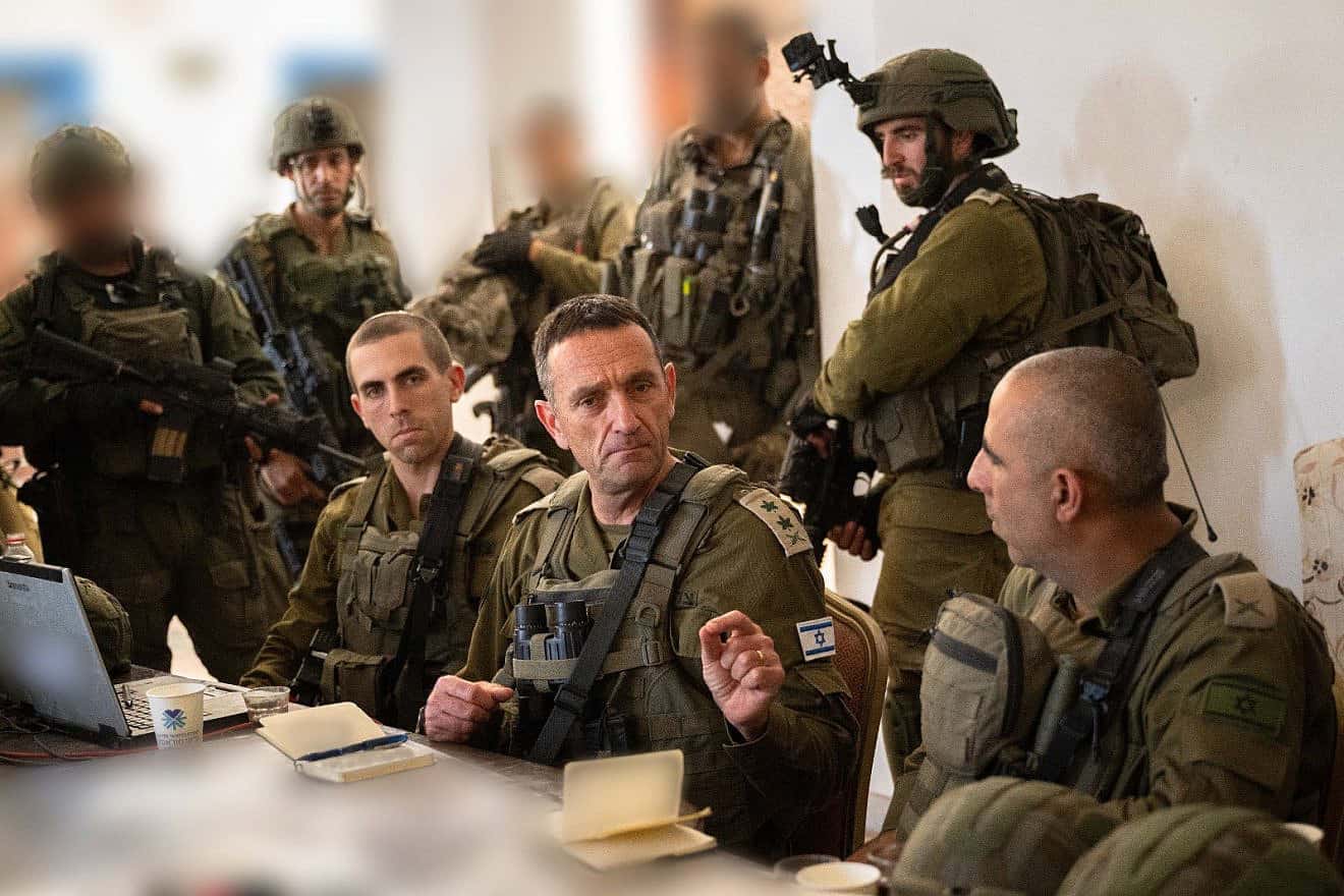 IDF Chief of Staff Lt. Gen. Herzi Halevi holds a situation assessment in the Gaza Strip, Nov. 4, 2023. Credit: IDF.