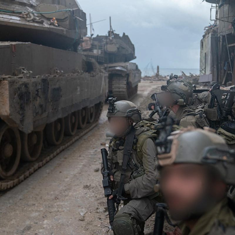 Israeli troops operating in the Hamas-ruled Gaza Strip, Nov. 22, 2023. Credit: IDF.