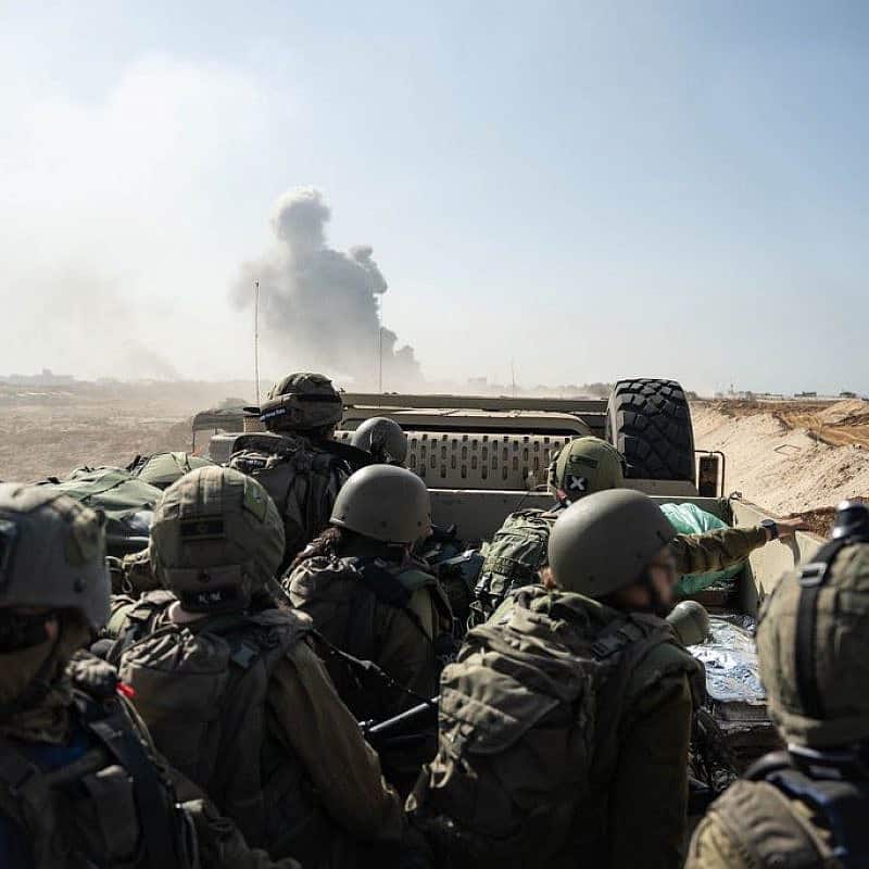 Israeli troops operating in the Hamas-ruled Gaza Strip, Nov. 28, 2023. Credit: IDF.
