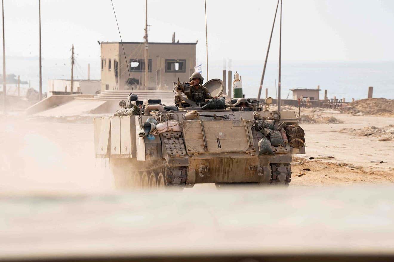 Israeli troops operating in the Hamas-ruled Gaza Strip, Nov. 15, 2023. Credit: IDF.