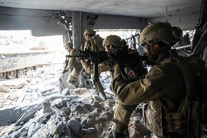 Israeli soldiers during the Gaza ground operation, Nov. 13, 2023. Credit: IDF.