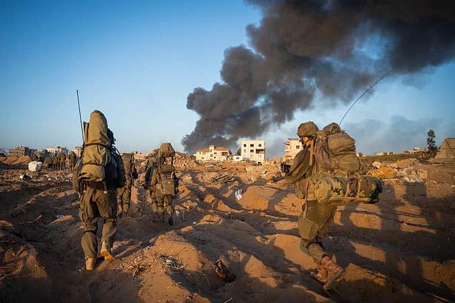 Israeli troops operating in the Hamas-ruled Gaza Strip, Nov. 12, 2023. Credit: IDF.