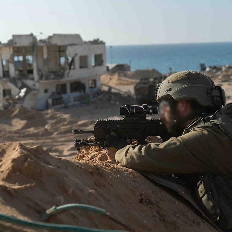 Israeli troops operating in the Hamas-ruled Gaza Strip, Nov. 15, 2023. Credit: IDF.