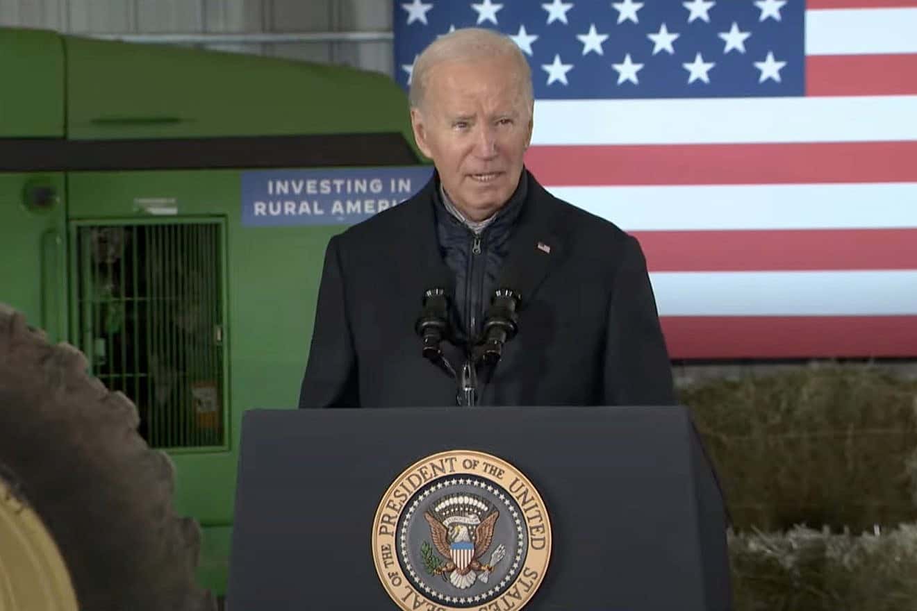 U.S. President Joe Biden speaks at a campaign event in Northfield, Minn. on Nov. 1, 2023. Source: YouTube/White House.