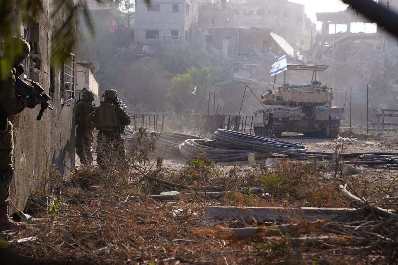 IDF troops during the battle to capture a Hamas outpost in Gaza, Nov. 8, 2023. Credit: IDF.