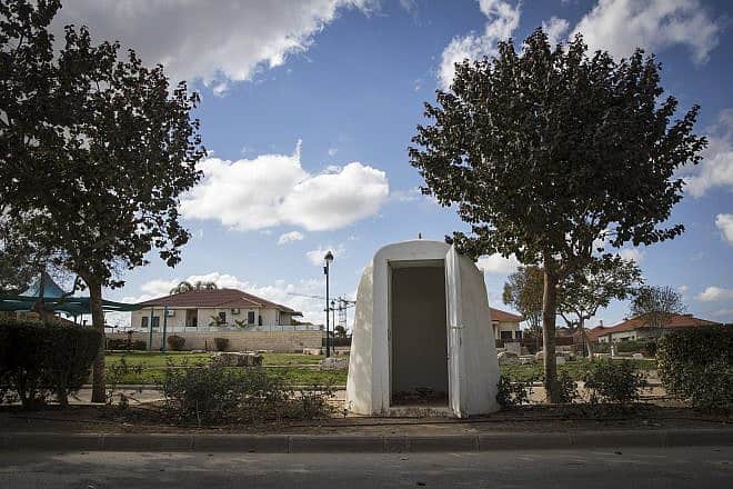 A bomb shelter in the southern Israeli city of Netivot, Jan. 21, 2017. Photo by Nati Shohat/Flash90.