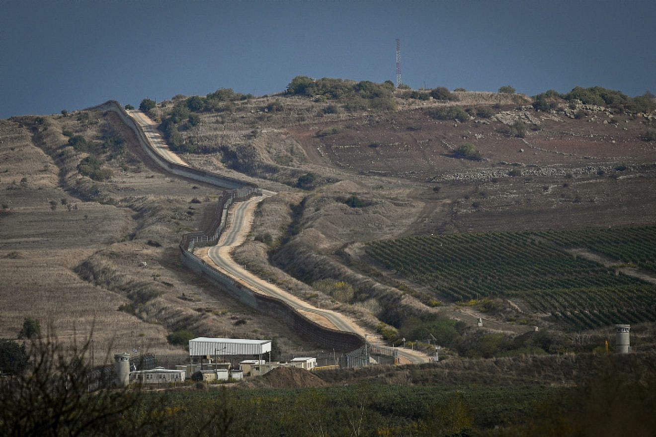 The border between Syria and Israel as seen from the Golan Heights, Oct. 30, 2023. Photo by Michael Giladi/Flash90.