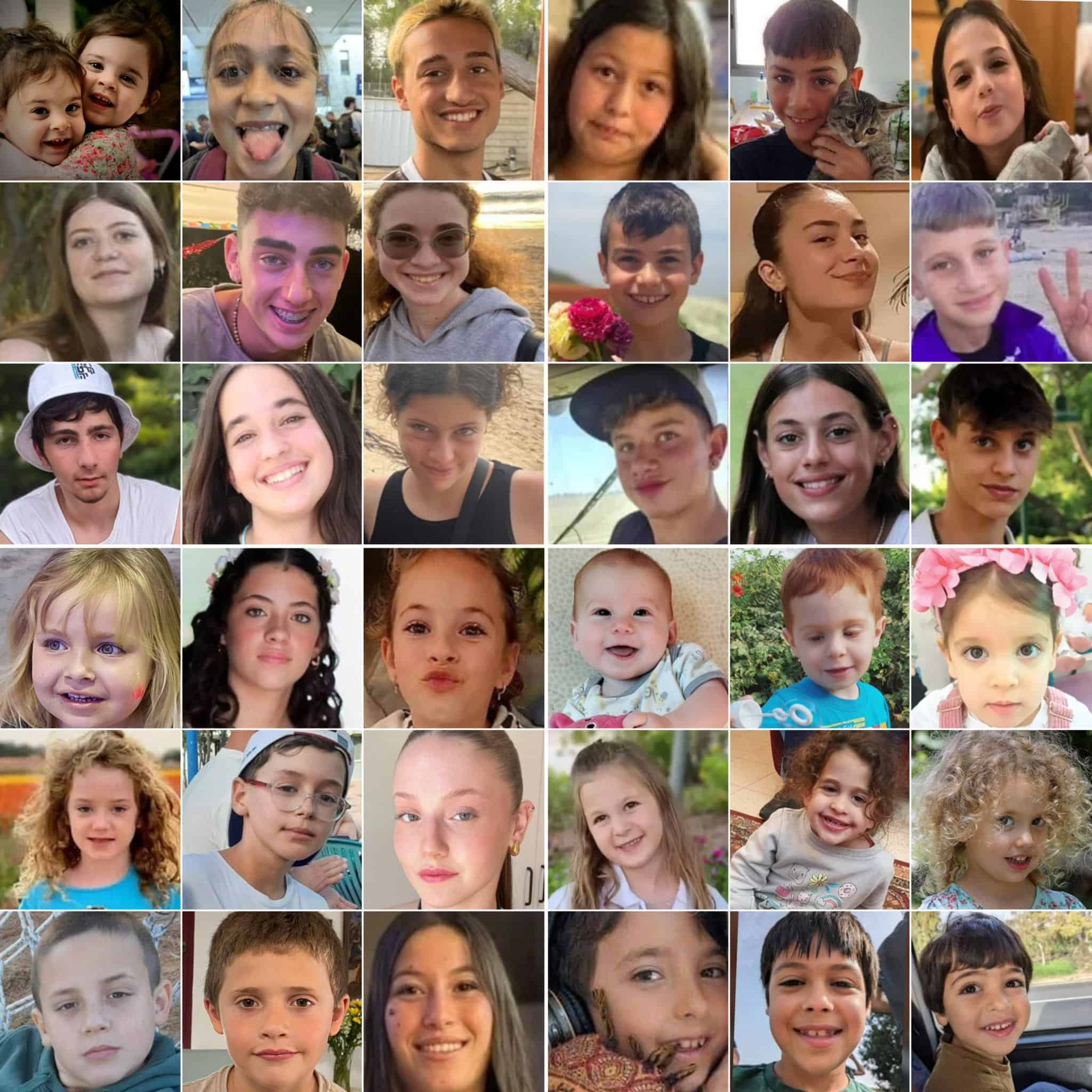 Collage of Kidnapped Children