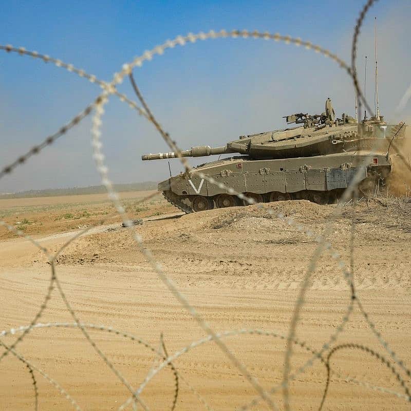 Israeli tanks near the Gaza border in southern Israel on Nov. 1, 2023. Photo by Erik Marmor/Flash90.