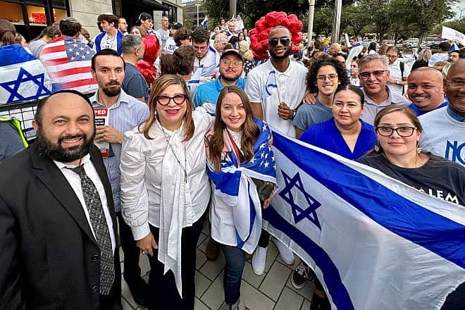 Pastor Becky Keenan and fellow pro-Israel advocates. Photo: courtesy