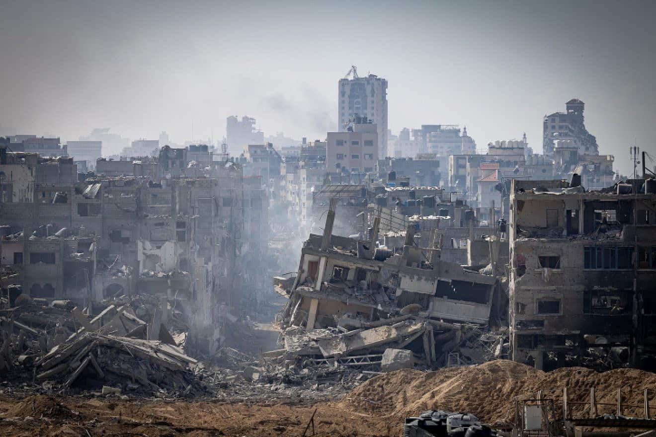 A view of the Shati Camp in the northern Gaza Strip, Nov. 16, 2023. Photo by Yonatan Sindel/Flash90.