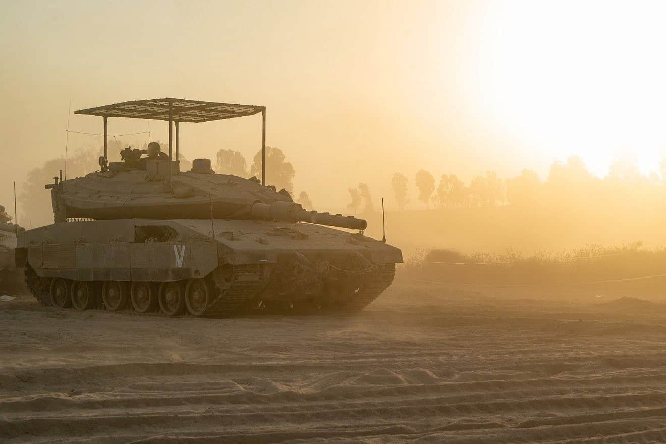 An IDF Merkava tank in the Gaza Strip, Nov. 5, 2023. Credit: IDF.