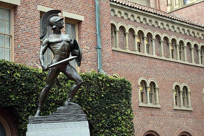 Tommy Trojan statue at the University of Southern California (USC). Credit: Ryan Sabillo/Shutterstock.