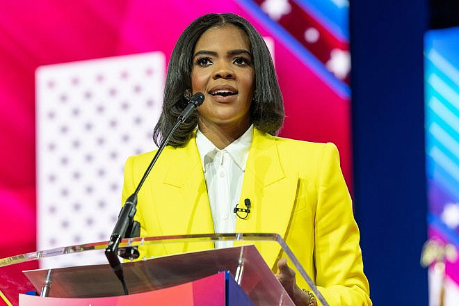 Candace Owens speaks on the first day of the CPAC Washington, D.C. conference at Gaylord National Harbor Resort on March 2, 2023. Credit: Lev Radin/Shutterstock.