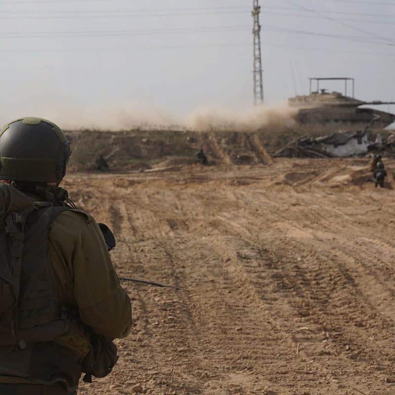 Israeli troops operating in the Hamas-ruled Gaza Strip, Dec. 18, 2023. Credit: IDF.