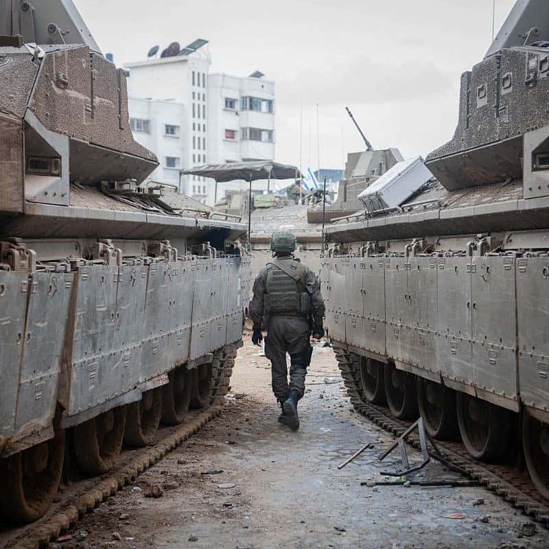 Israeli troops operating in the Hamas-ruled Gaza Strip, Dec. 20, 2023. Credit: IDF.