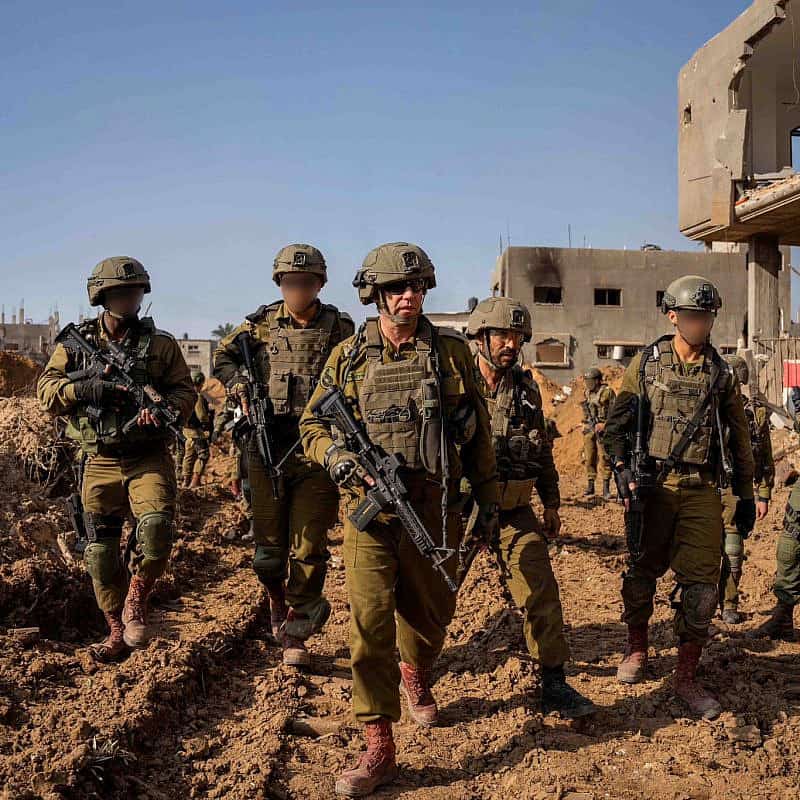 Israeli troops operating in the Hamas-ruled Gaza Strip, Dec. 21, 2023. Credit: IDF.