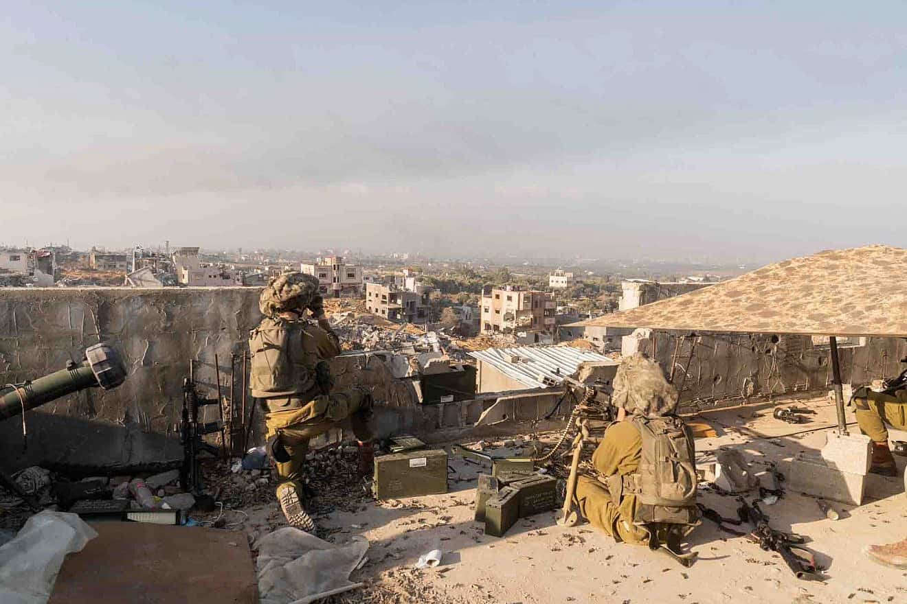 Israeli troops operating in the Hamas-ruled Gaza Strip, Dec. 3, 2023. Credit: IDF.
