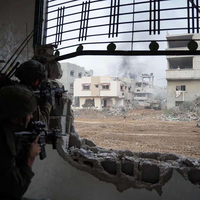 Israeli troops operating in the Hamas-ruled Gaza Strip, Dec. 11, 2023. Credit: IDF.