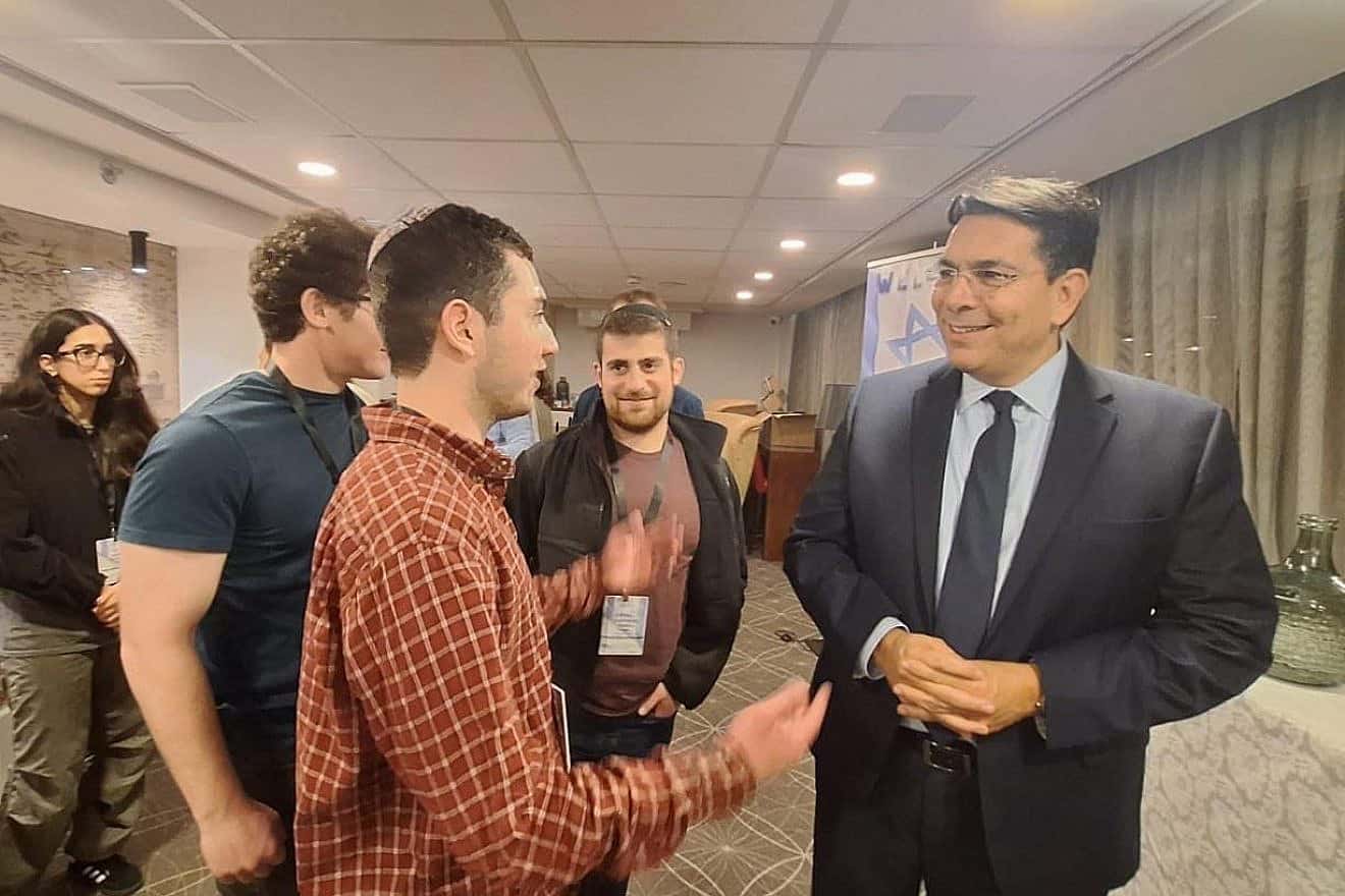 A delegation of pro-Israel student leaders from prominent U.S. universities who have witnessed significant rising antisemitism visit Israel to learn firsthand about the Oct. 7 Hamas terrorist attacks, Dec. 28, 2023. Credit: Office of Knesset member Danny Danon.