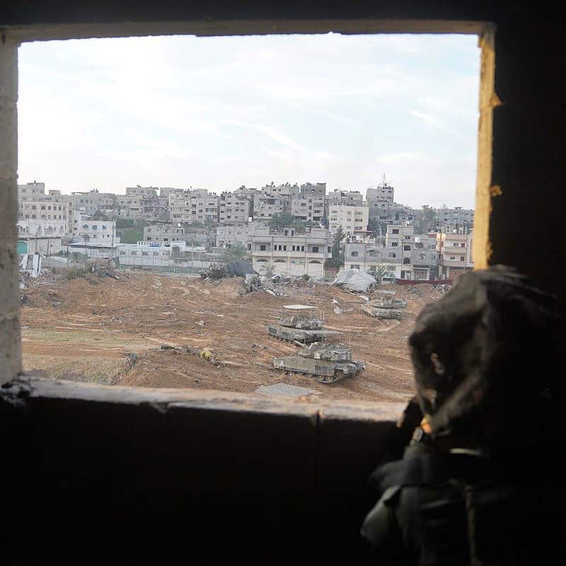 Israeli troops operating in the Hamas-ruled Gaza Strip, Dec. 19, 2023. Credit: IDF.