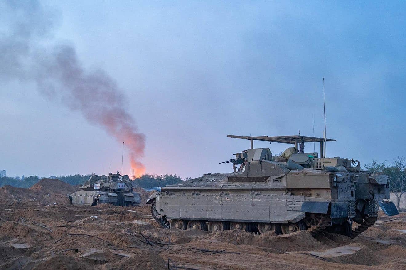 Israeli troops operating in the Hamas-ruled Gaza Strip, Dec. 6, 2023. Credit: IDF.