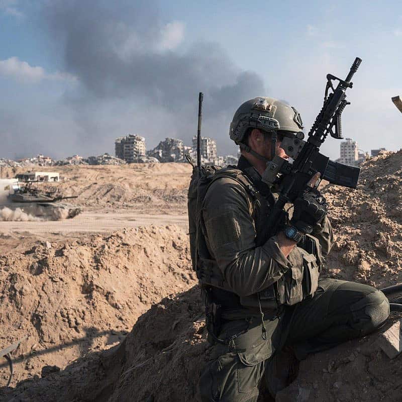 Israeli troops operating in the Hamas-ruled Gaza Strip, Dec. 28, 2023. Credit: IDF.