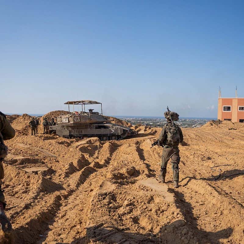 Israeli troops operating in the Hamas-ruled Gaza Strip, Dec. 8, 2023. Credit: IDF.
