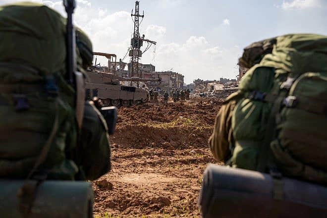Israeli troops operating in the Hamas-ruled Gaza Strip, Dec. 13, 2023. Credit: IDF.