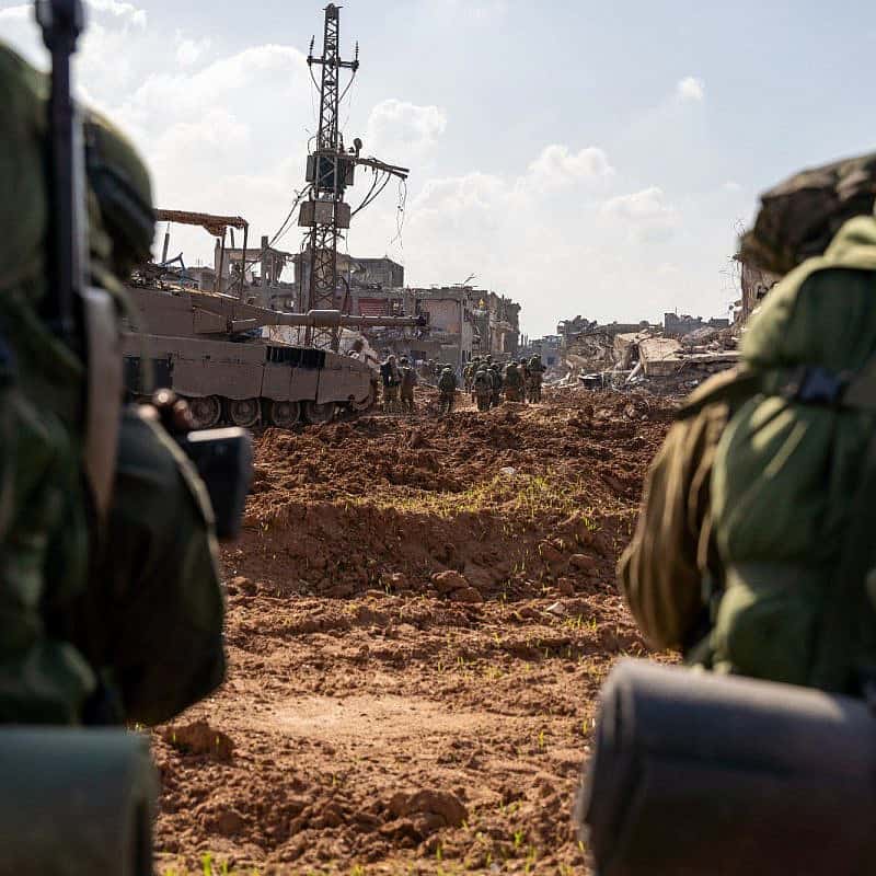 Israeli troops operating in the Hamas-ruled Gaza Strip, Dec. 13, 2023. Credit: IDF.