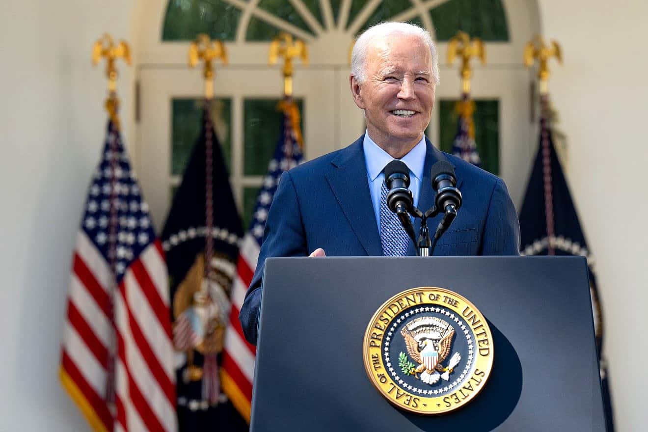 U.S. President Joe Biden speaks in the White House Rose Garden on Oct. 11, 2023. Credit: Oliver Contreras/official White House photo.