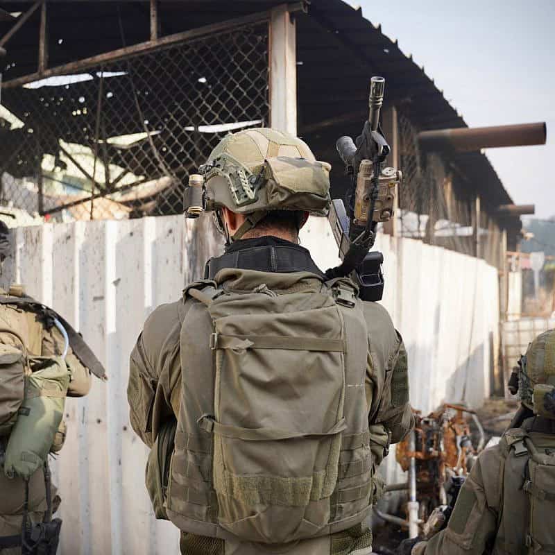 Israeli troops operating in the Hamas-ruled Gaza Strip, Dec. 8, 2023. Credit: IDF.