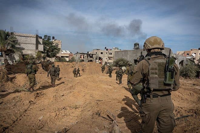 Israeli troops operating in the Hamas-ruled Gaza Strip, Dec. 12, 2023. Credit: IDF.