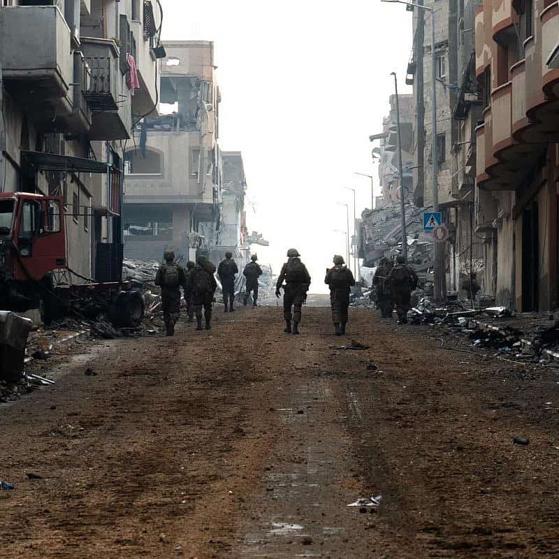 Israeli troops operating in the Hamas-ruled Gaza Strip, Dec. 18, 2023. Credit: IDF.