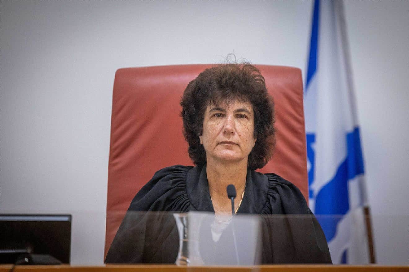 Supreme Court Justice Daphne Barak-Erez arrives for a hearing in Jerusalem, July 20, 2022. Photo by Yonatan Sindel/Flash90.