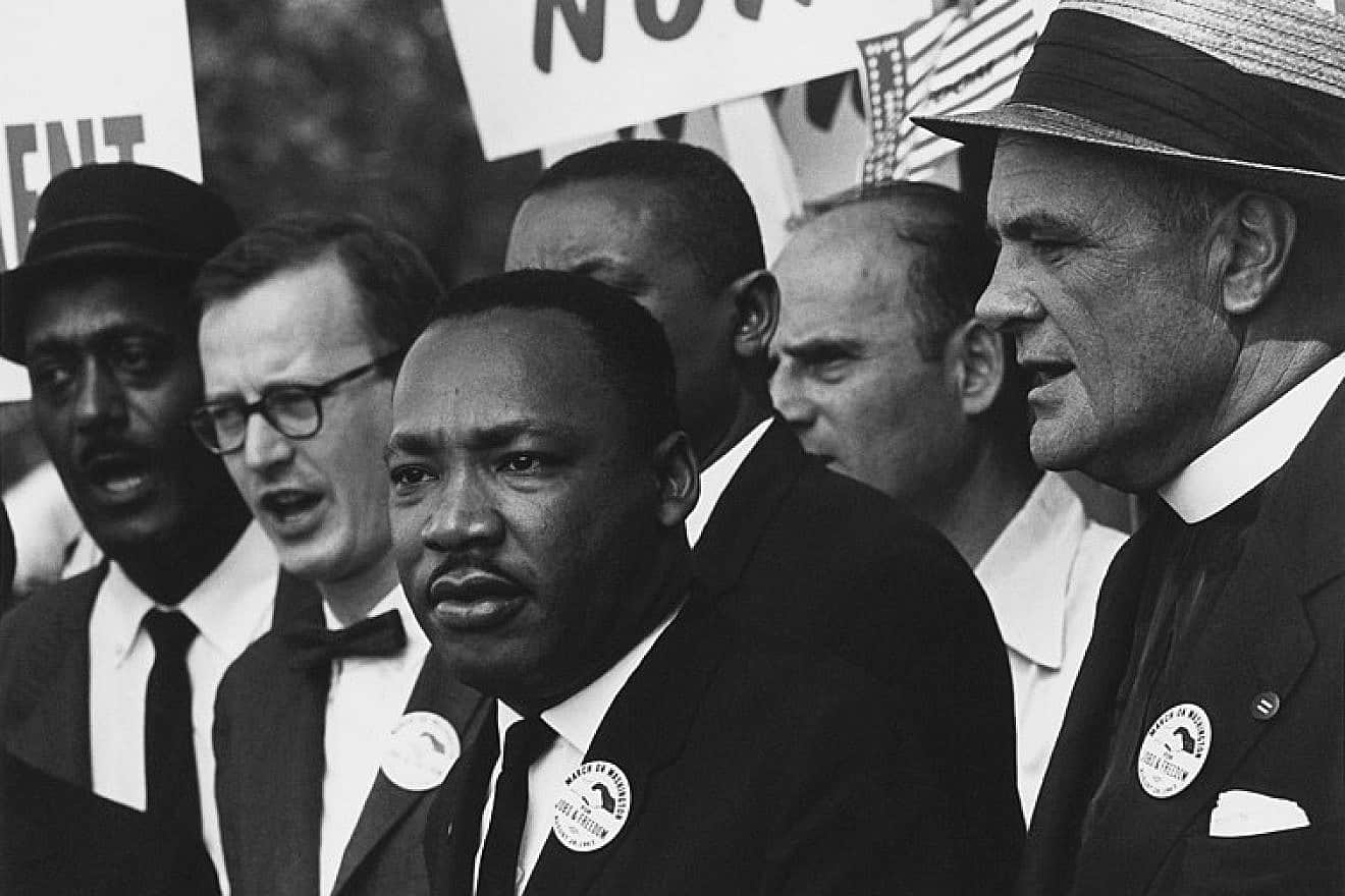 Martin Luther King Jr. at the 1963 Civil Rights March in Washington, D.C., during which he delivered his historic “I Have a Dream” speech, calling for an end to racism, Aug. 28 1963. Credit: Rowland Scherman/National Archives at College Park via Wikimedia Commons.