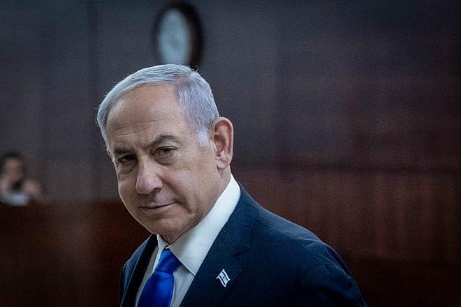Prime Minister Benjamin Netanyahu attends the Knesset in Jerusalem, Nov. 27, 2023. Photo by Chaim Goldberg/Flash90.
