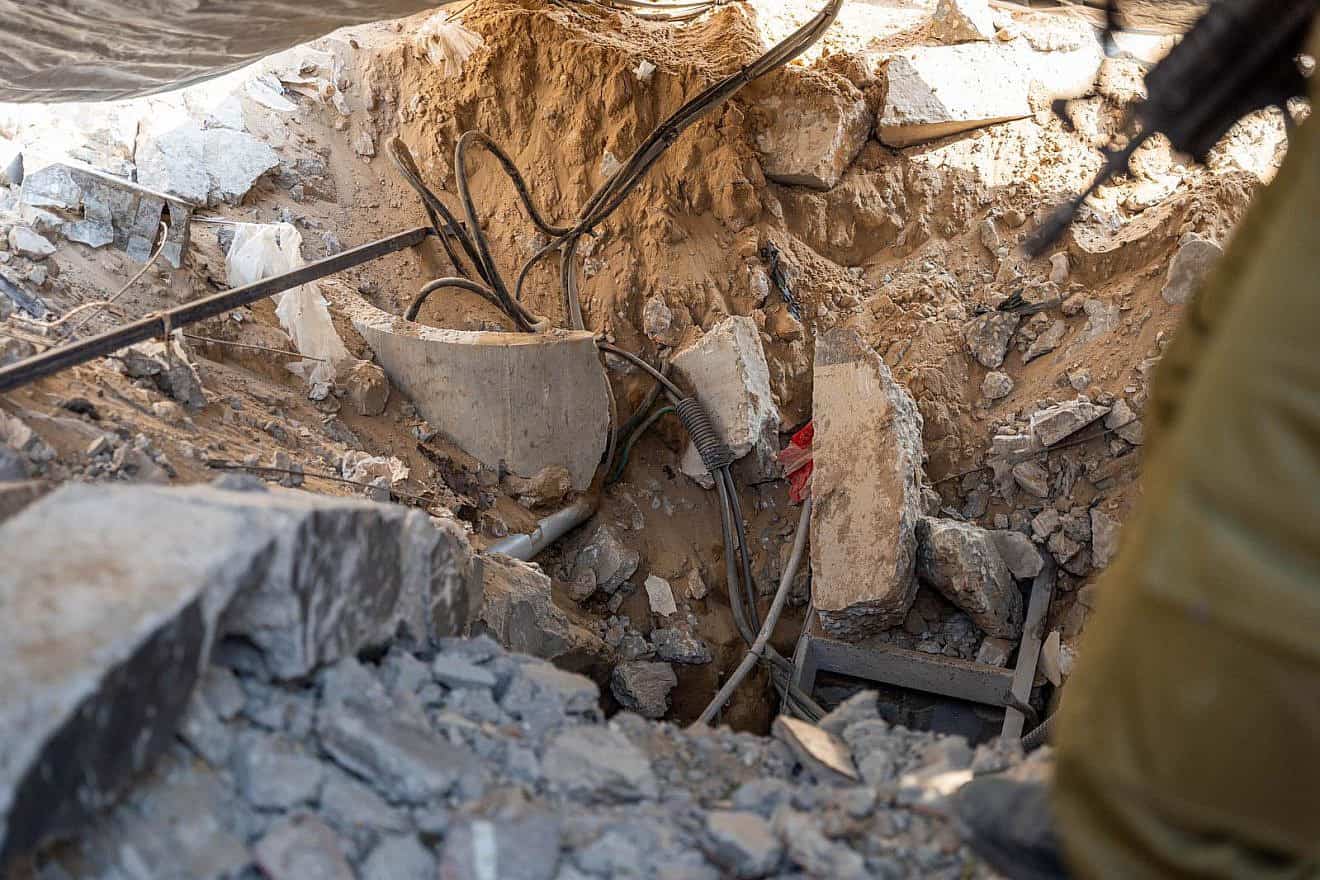 The entrance to a Hamas terror tunnel in the Gaza Strip. Credit: IDF.