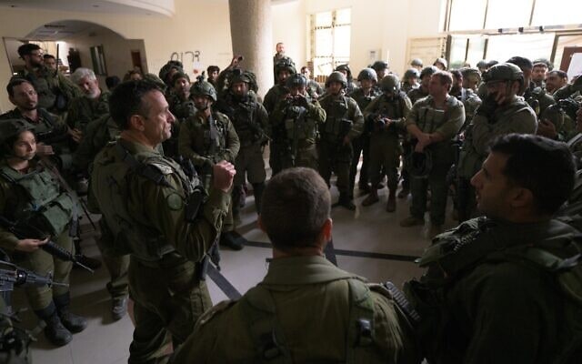 IDF Chief of Staff Herzi Halevi Speaks to Troops