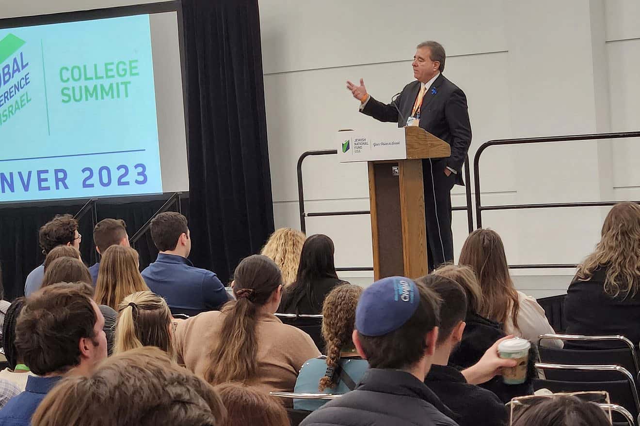 JNF-USA CEO Russell F. Robinson addresses the College Summit