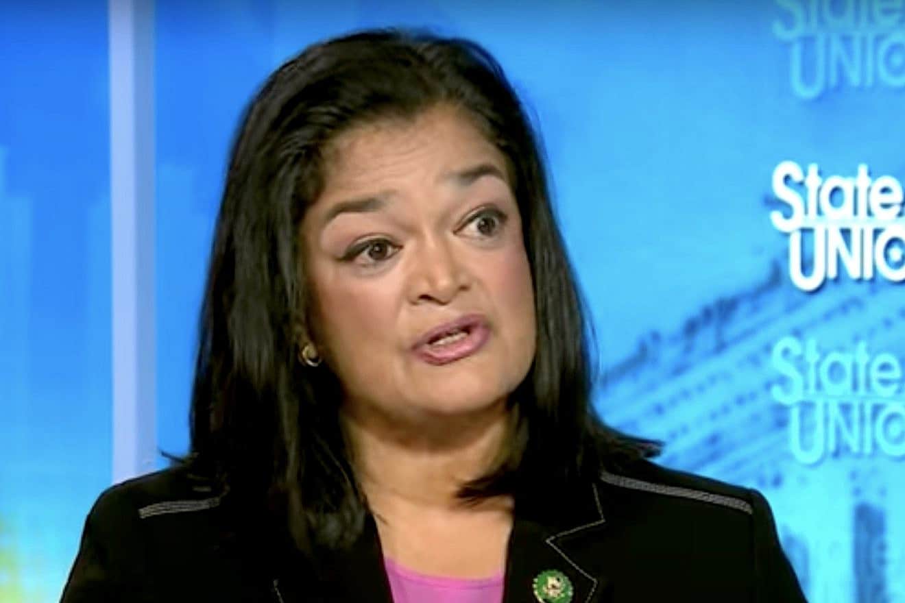 Rep. Pramila Jayapal (D-Wash.), chair of the Congressional Progressive Caucus, interviews on the CNN program State of the Union with Dana Bash on Dec. 3, 2023. Credit: YouTube/CNN.