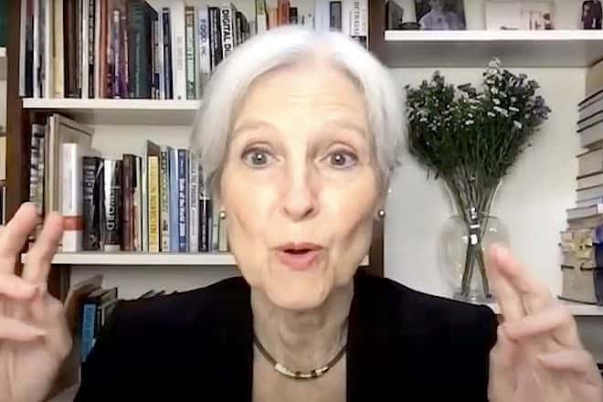 Jill Stein, a Green Party candidate for president in 2024. Source: Politico/YouTube.