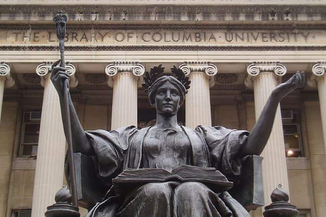 The statue in front of Low Memorial Library on the campus of Columbia University in New York City. Credit: Nowhereman86 via Wikimedia Commons.