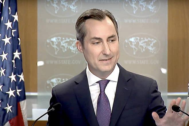 Matthew Miller, the U.S. State Department spokesman, answers questions during the department's press briefing on Dec. 4, 2023. Source: YouTube/State Department.