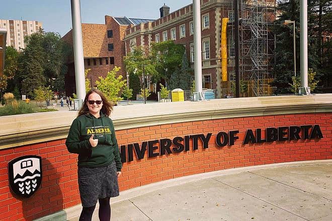 Rachel Cook during her first day as a student at the University of Alberta law school. Credit: Courtesy.