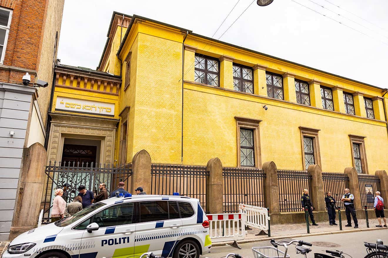 A synagogue in Copenhagen, Denmark, on Sept. 3, 2022. The Jewish house of worship was the site of a deadly 2015 antisemitic terror attack. Credit: ArDanMe/Shutterstock.