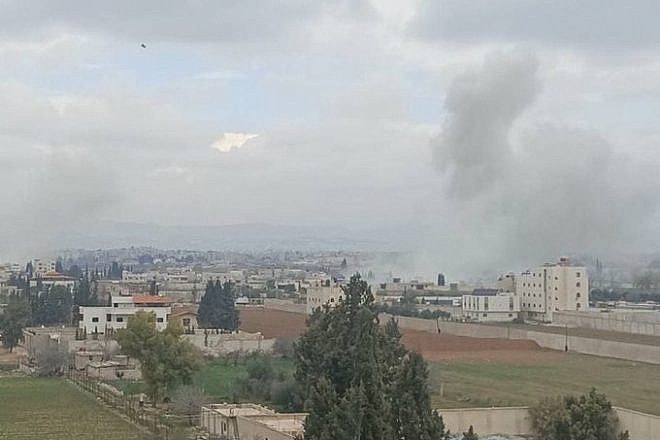 An alleged Israeli attack on the outskirts of Damascus, Jan. 29, 2024. Credit: Tasmin News Agency.