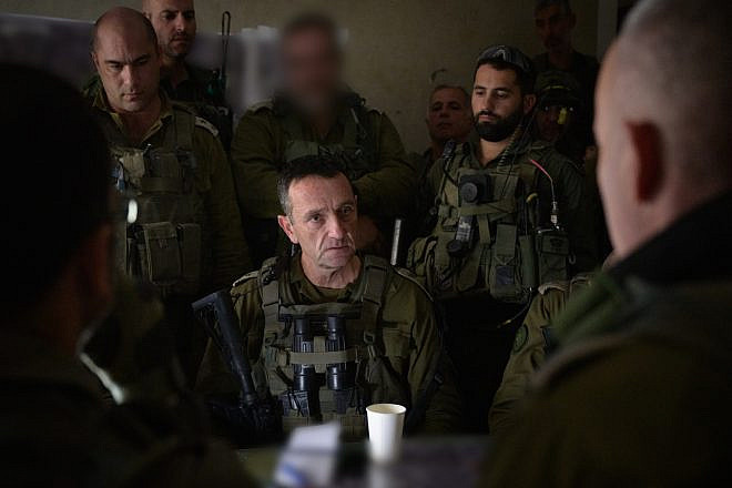 IDF Chief of the General Staff Lt. Gen. Herzi Halevi meets with commanders in the Gaza Strip on Dec. 31, 2023. Credit: IDF.
